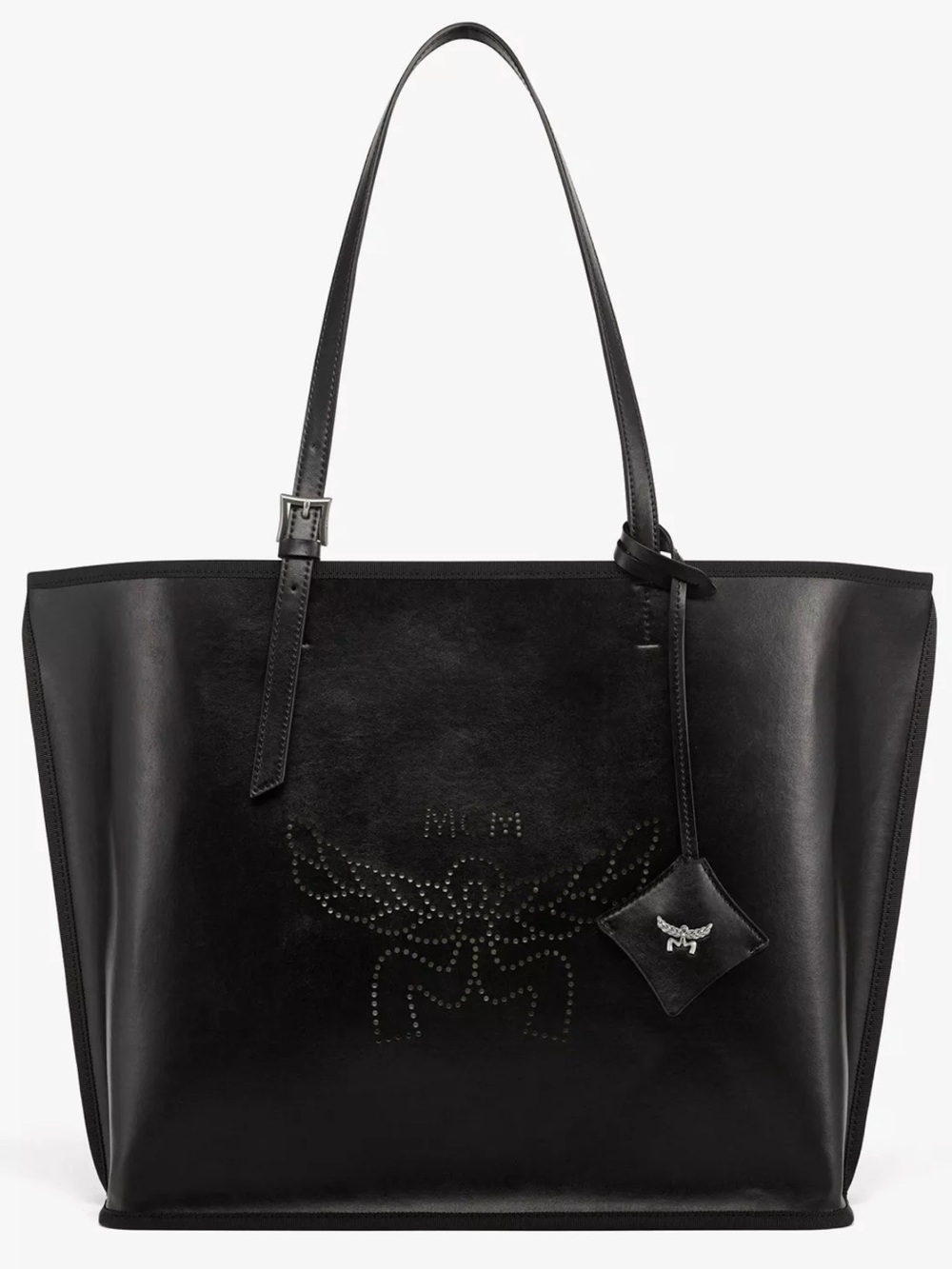 MCM Medium Himmel Shopper Black MIRUM Tote NWT